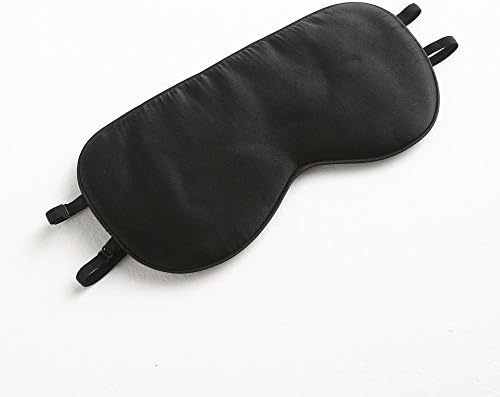 Tim & Tina 100% Natural Silk Sleep Mask Soft Comfortable Smooth Eye Mask with Adjustable Strap Blindfold for Women Men Black - Two Straps by TimTina