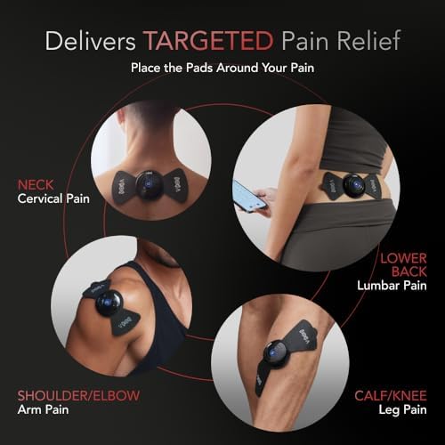 VPOD Deluxe Wireless TENS Unit Muscle Stimulator with Smartphone App Control - Bluetooth Enabled for Pain Relief Therapy - Rechargeable Portable Device for Back and Neck Pain - Image 2