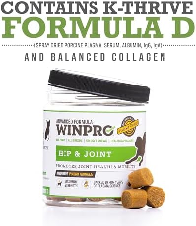WINPRO Hip & Joint Supplement for Dogs Plasma Powered Soft Chews for Joint Health & Mobility Fast-Acting with Collagen & Natural Ingredients for Dogs of All Breeds – 120 Chews (2 Canisters) - Image 7