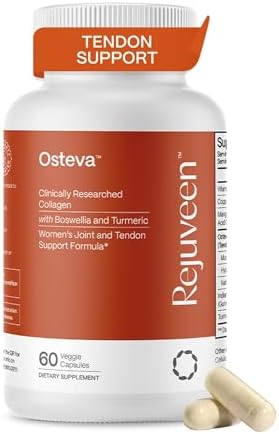 Osteva Joint Support Supplement for Women | High Potency Collagen, Turmeric, Boswellia | for Flexible Cartilage & Tendons, Resilient Knees & Hip, Improved Mobility | Non-GMO, 60 Ct by Rejuveen