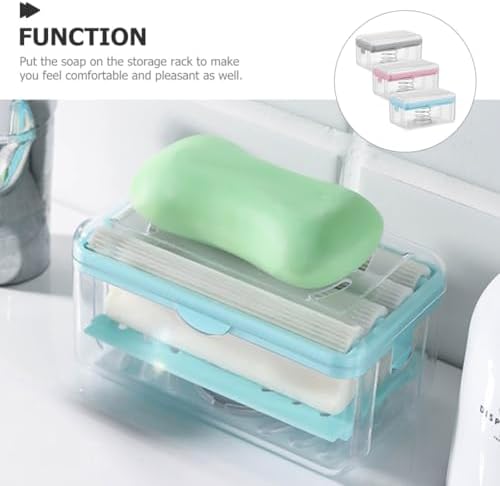 3Pcs Roller Soap Dish Foaming Soap Box Holder with Drainage for Bathroom Countertop for Shower Use - Image 7