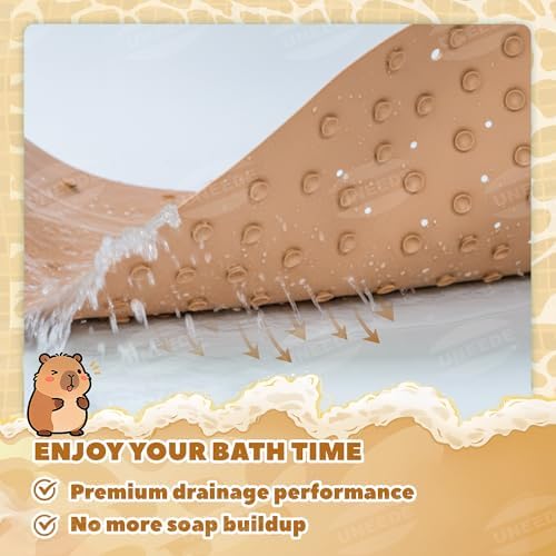 UNEEDE Kids Bathtub Mat Non Slip, Soft Rubber Shower Mat for Toddler - Image 5