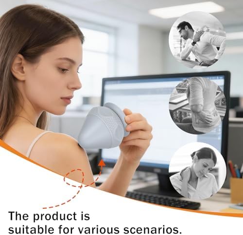 Trigger Therapy Tool with Suction Cup Manual Massage Kit to Relieve Muscle Pain and Tension - Legs Grey (2PCS) - Image 5