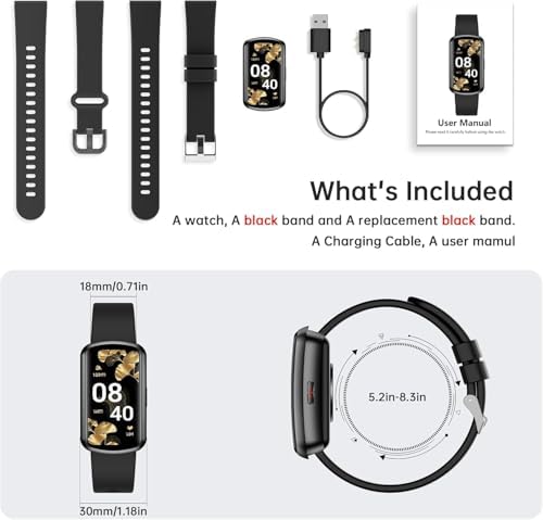 Health Fitness Tracker, Smart Watch with 24/7 Heart Rate, Activity Tracker with Blood Pressure and Blood Oxygen Monitor, 120 Sport Mode Waterproof Sleep Tracker for Women Men - Image 7