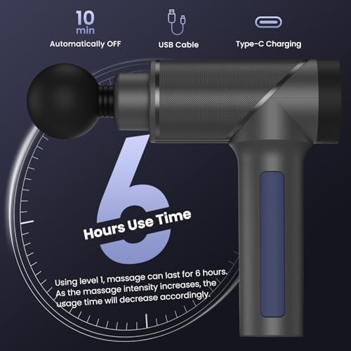 Massage Gun Deep Tissue,Handheld Percussion Muscle Massager for Back - Image 4