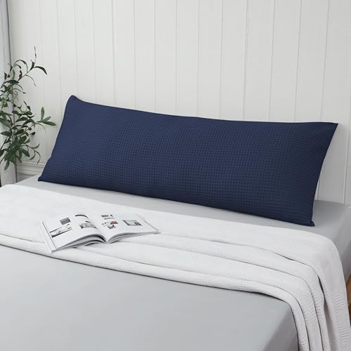 100% Egyptian Cotton 600 TC Waffle Weave Body Pillowcase with Zipper - Image 6