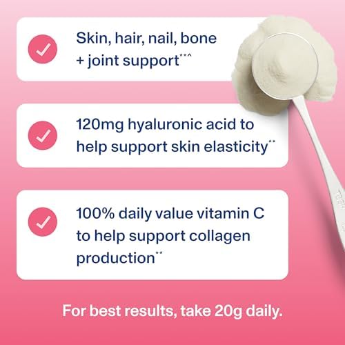Vital Proteins Collagen Peptides Advanced, Hydrolyzed Peptides with Hyaluronic Acid and Vitamin C - Strawberry Lemon Flavor Powder, 10.5oz (Pack of 2) - Image 6