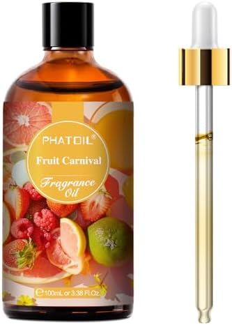 PHATOIL 3.38FL.OZ Fruit Carnival Fragrance Oils for Aromatherapy, Essential Oils for Diffusers for Home, Perfect for Diffuser, Yoga, Skin Care, DIY Candle and Soap Making - 100ml by PHATOIL
