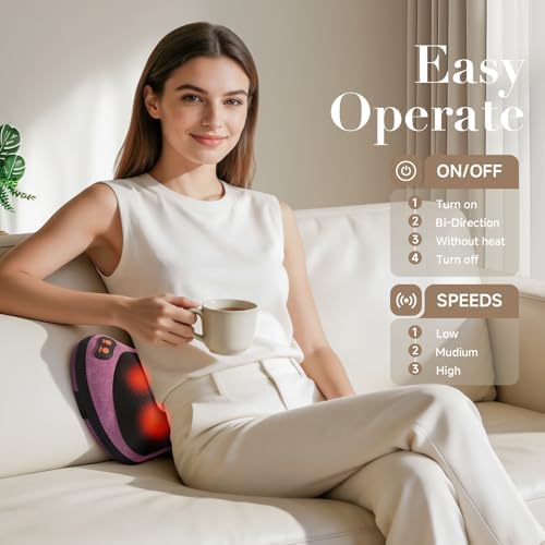 Papillon Shiatsu Back Massager with Heat,Gifts for Women Men, NOT Cordless - Image 2