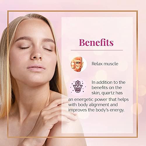 Rose Quartz Facial Roller, Gua Sha Jade Roller, Face Massager, Anti-Aging Face Roller with Handle for Women, Pink Skin Roller, Natural Beauty Skin Care Tool to Reduce Wrinkles and Relax Face Muscles - Image 5