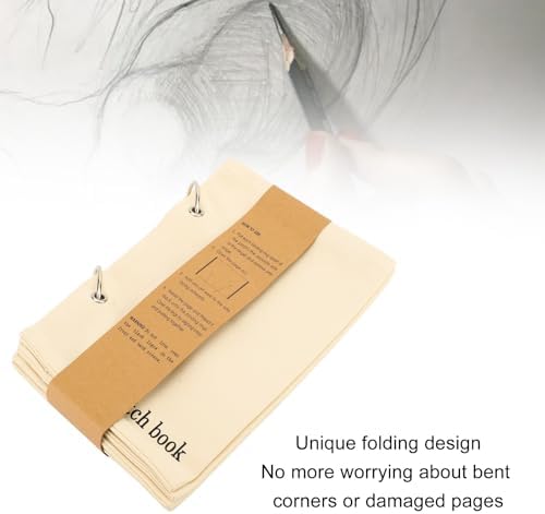 ariarly Blank Fabric Sketchbook, Portable Travel Journal Planner Notebook - Image 6