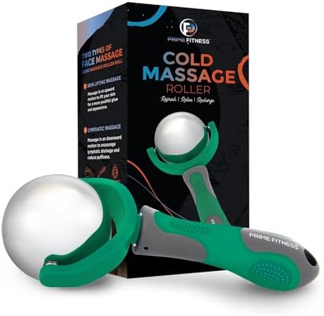 PRIME Fitness Cold Massage Roller Ball | Cold Therapy | Ice Roller Ball with Handle | cryo Stick | Relieve Muscle Pain (Green) by PRIME+Fitness