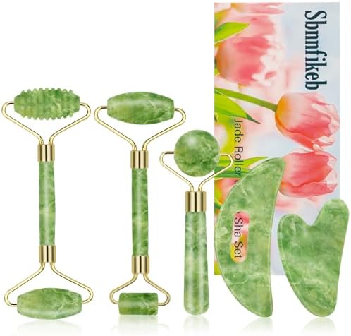 Cooling Natural Jade Face Roller & Gua Sha Tool by Sbnnfikeb