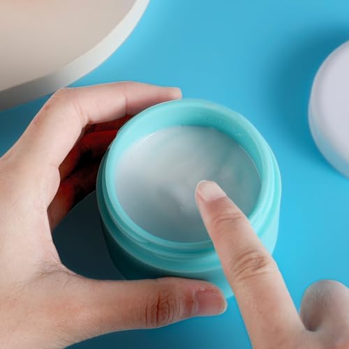 kuangre Travel Containers for Toiletries, Silicone Cream Jars BPA-Free, Leak-proof 3oz Travel Size Containers, Portable Size Silicone Jars with Lid for Cosmetic Face Hand Body Cream (4 Pack) - Image 4