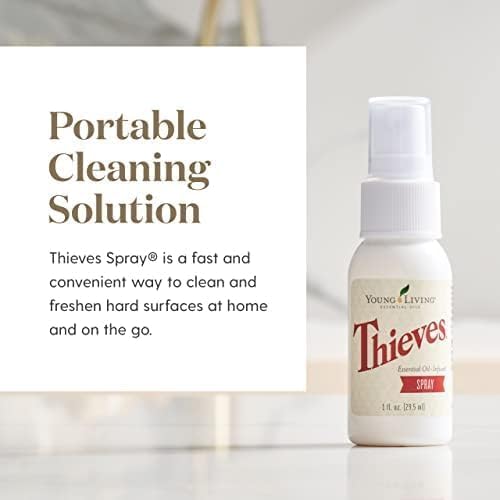 Young Living Thieves Spray | 1 oz | Portable Cleaner Spray, Formulated with Water & Alcohol, Ideal for Travel Essentials & Home; Fits in Backpack, Luggage, or Purse | 3 Pack - Image 5