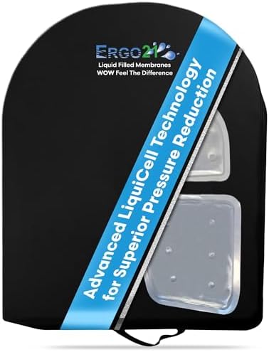 ERGO21 Lumbar Pillow Lower Back Support Cushion for Back Rest, Good Posture, Spine Pain, Long Sitting Hours at Chair, Office, Car Seat, Wheelchair, Large (18" W x 24”x 1.5”) by Ergo21