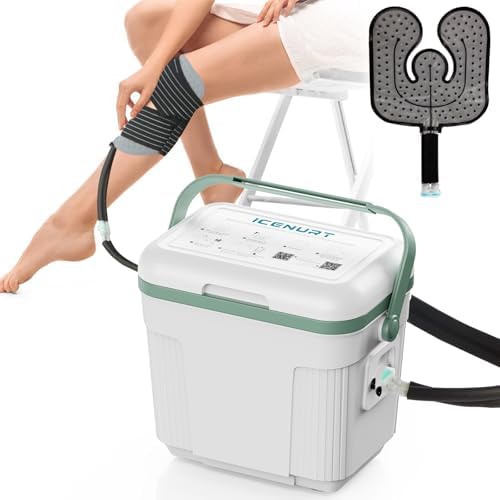 Programmable Timer Ice Machine for Knee After‑Surgery w/Quiet Pump by ColdtherapytoRelievePain