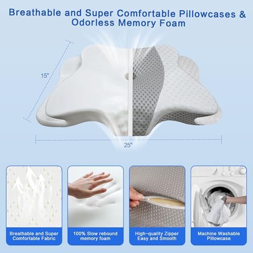 Pain Relief Cervical Pillow for Neck Support, Adjustable Ergonomic Pillow - Image 6