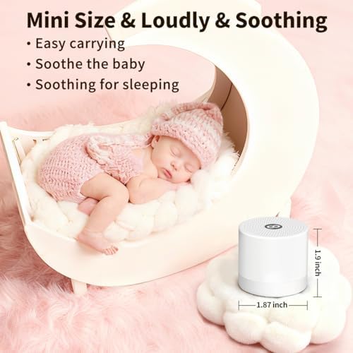 Sound Machine Mini White Noise Machine with 30 Soothing Sounds 4 Timers Memory Function for Newborn Baby Kids Adults Portable Rechargeable Sleep Brown Noise Machine for Travel Camping Home Office - Image 4