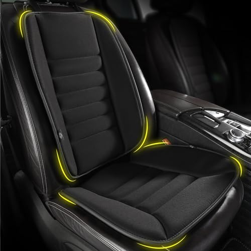 kingphenix Car Seat Cushion with Back Support Pillow, Memory Foam, Black by kingphenix
