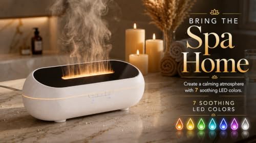 AquaAura Essential Oil Diffuser, 160ml Ultrasonic Aroma Diffuser with Color-Changing Mist, 7 LED Colors, Timer & Auto Shut-Off for Bedroom, Home & Office - Image 3