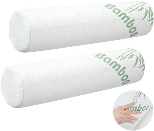 Bucherry 2 Pcs Memory Foam Neck Roll Pillow 18 x 4 Inches by Bucherry