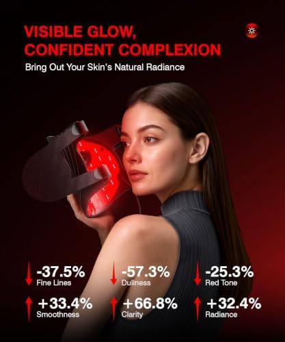 INTEO Red Light Therapy Mask for Face, 850nm NIR LED Face Mask with Timer - Image 2