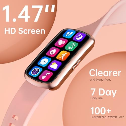 Health Fitness Tracker with 24/7 Heart Rate, Smart Watch with Blood Pressure and Blood Oxy-gen Monitor, Bulit-in 120+ Sport Mode, Sleep Tracking Waterproof Activity Tracker for Women Men - Image 2