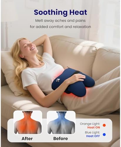 BOB AND BRAD Cordless Back Massager with Heat FSA Eligible HSA, Shiatsu Back Massager for Pain Relief Deep Tissue, 3D Kneading Massage Pillow for Pain Relief, Soothing Full-Body Relief for Family - Image 4