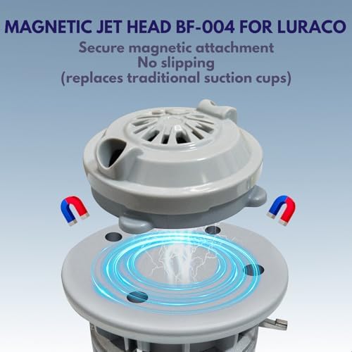 BF-004 Magnetic Pedicure Pipeless Jets, 4-Pin Pedicure Jet for LURACO BF-004 Pedicure spa Tubs Includes Propeller and Cap KONOVOLY-1 Pack - Image 6