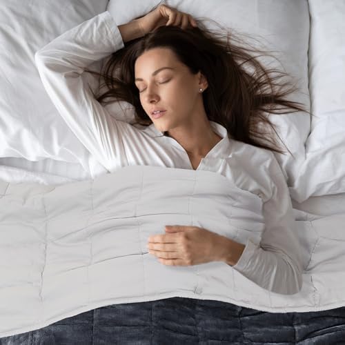MOTRIP Soft Weighted Blanket, Light Grey, 60 * 80 20LBS - Image 3
