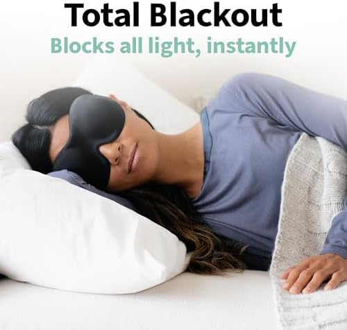 Nidra Contoured Sleep Mask - Black, Standard Size - Image 5