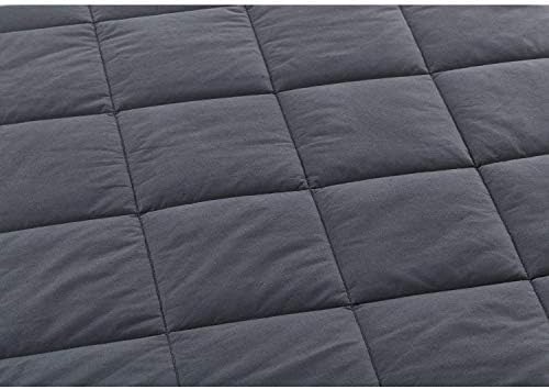 RelaxBlanket Kids Weighted Blanket | 40''x60'',10lbs | for Child Between 90-130 lbs | Premium Cotton Material with Glass Beads | Dark Grey - Image 4