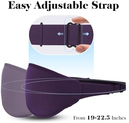 Fygrip 3D Eye Mask Sleep Mask for Men & Women, Purple - Image 5