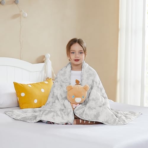L'AGRATY Weighted Blanket - 40"x60" 7lbs Cooling Breathable Microfiber Material with Glass Beads Small Blanket for All-Season Summer Fall Winter Soft Thick - Image 2