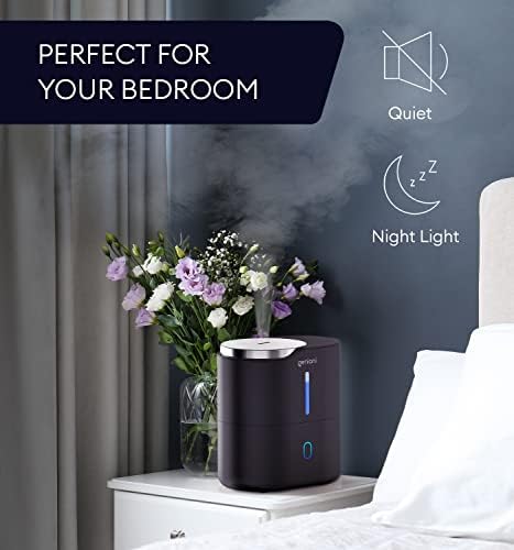 Top Fill Humidifier with Essential Oil Diffuser 2.5L for Home, Baby, Bedroom, Large Room & Indoor Plants, Small Cool Mist Air Humidifiers for Baby, Ultrasonic Quiet, Night Light (Black) - Image 6