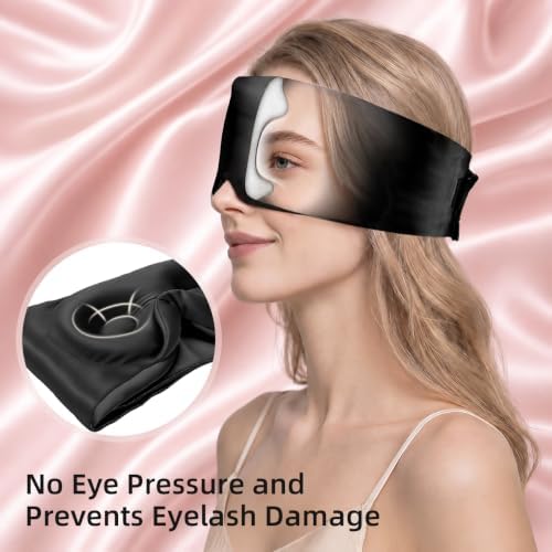 USlixury® 3D Contoured Silk Sleep Mask – Total Blackout, Zero Eye Pressure - Image 5