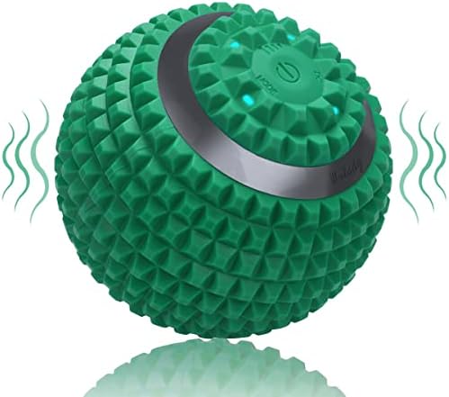 Vibrating Massage Ball 4-Speed High-Intensity Fitness Yoga Massage Roller, Relieving Muscle Tension Pain & Pressure Massaging Balls (Green) by Wolady