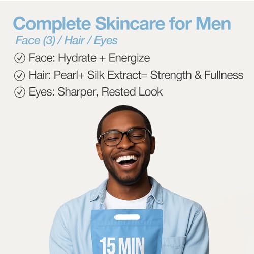 Naisture 15 Min Groom Me Kit Skincare Gift Set for Men – All-in-One Bundle with Hair, Face, & Eye Masks, Complete Grooming Self-Care Kit (5 pcs) - Image 3