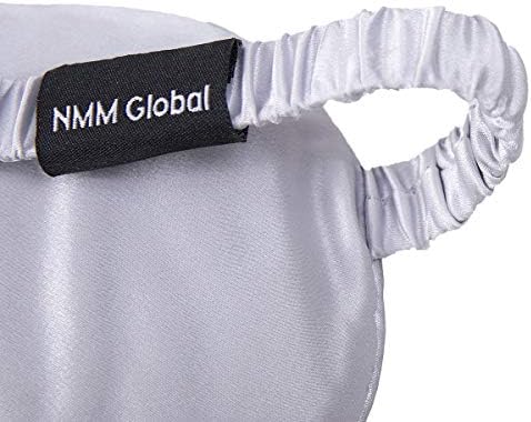 Mulberry Natural Silk Sleep Mask for Women & Men with Elastic Strap, Super Soft Sleeping Eye Mask, Size M, (Gray) - Image 3