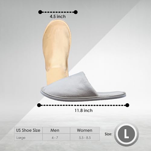Indoor Spa Slippers 6–12 Pairs – Unisex Washable, Non-Slip Closed Toe Disposable Slippers for Guests, Bathroom, Bedroom, Hotel, House, Bride, Travel and Shoeless Home - Image 3