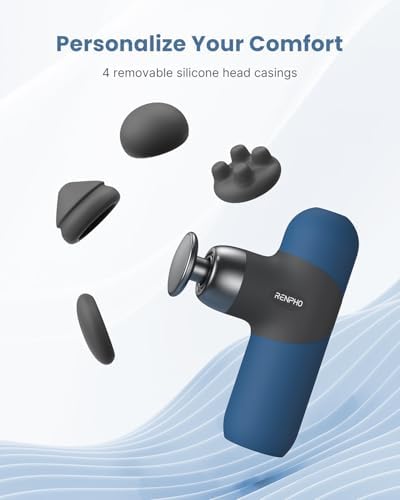 RENPHO Mini Thermal Massage Gun with Heat, Color Silicone Casing, 4 Speeds - Image 6