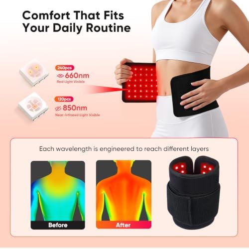 Red Light Therapy Pad, 120 LED 660nm 850nm Infrared Light Wrap - Image 2