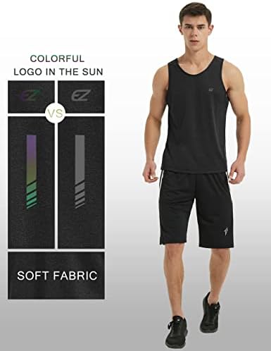 EZRUN Men's Quick Dry Workout Tank Top UPF 50+ Sweat-Wicking Gym Shirt - Image 4