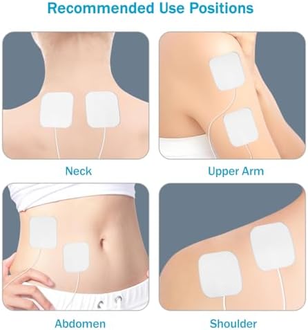 TENS Unit EMS Device Replacement Pads 20 Pcs Reusable Electrode Pads with Self-Stick Performance and Non-Irritating Design with All 2mm Pin Units Compatible with AUVON Care Tens, TENS 7000 - Image 5