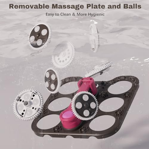 Ranjova Foot Spa Electric Rotary Massage, with Color Touch Screen and Remote Control, Foot Bath Massager with Heat, Bubble, Adjustable Temp, and 24 Motorized Shiatsu Massage Balls (Dark Grey) - Image 5