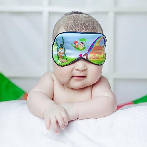 100% Natural Silk Sleep Eye Mask Kids, Cute Night Sleeping Mask with Adjustable Elastic Strap for Newborn (Baby Cute Child) - Image 4