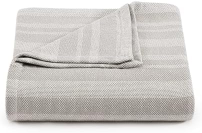 Tommy Hilfiger - Twin Cotton Blanket, Fade Resistant Yarn-Dyed Cotton Bedding, Medium Weight Soft Blanket, Ideal for Layering, Oeko-TEX Certified (Navy) by Unknown