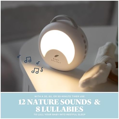 Baby Delight Dewdrop White Noise Sound Machine | Portable Travel Nightlight | 30 Sleep Sounds | Lullabies, Nature Sounds, White Noise & More | 8 Light Colors | Voice Recorder | Rechargeable - Image 4