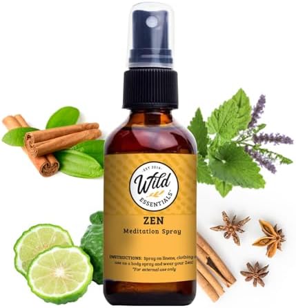 Wild Essentials All Natural Essential Oil Sprays, 2 Ounce, 60ml, Organic Witch Hazel, Aromatherapy, Made in USA by WildEssentials